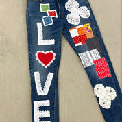 F- HOM LOVE Levi's 501 S Reworked Custom Jeans