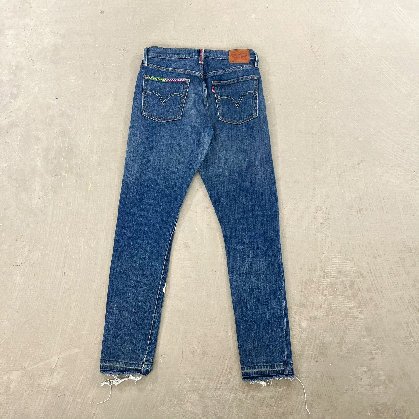 F- HOM LOVE Levi's 501 S Reworked Custom Jeans