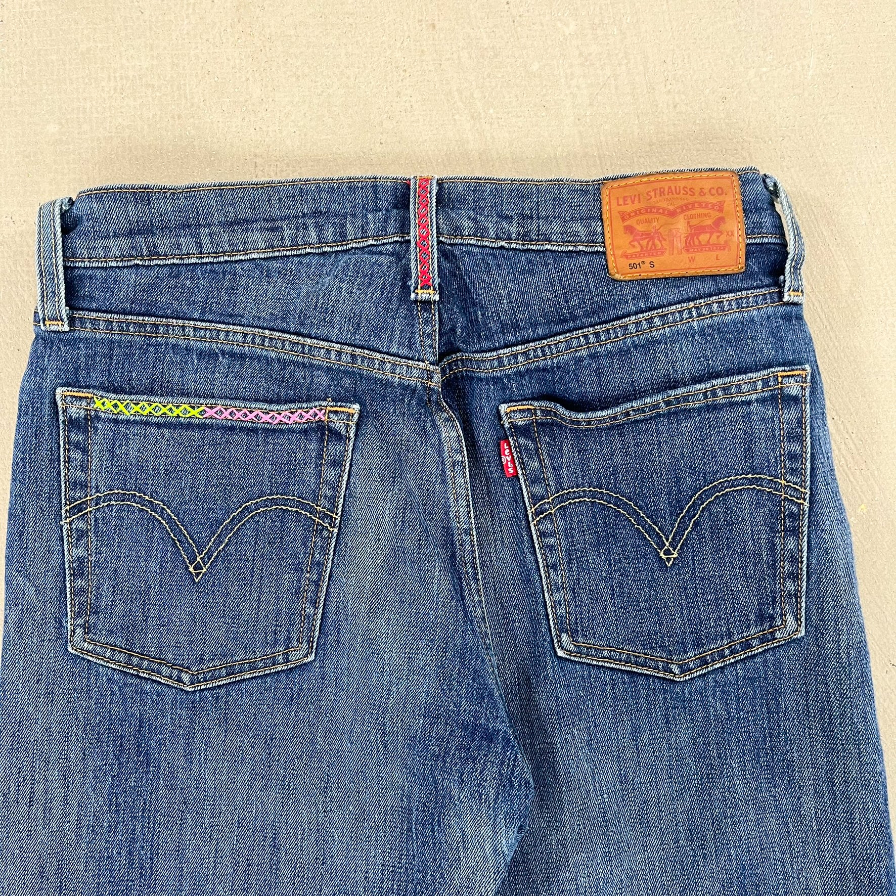 F- HOM LOVE Levi's 501 S Reworked Custom Jeans