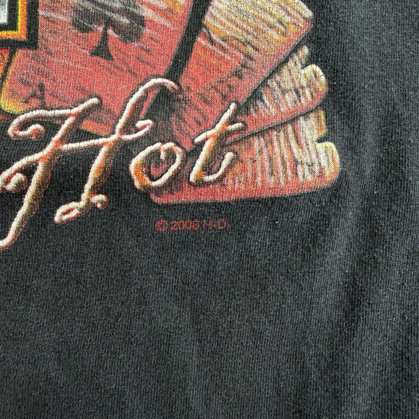 J- Vintage '08 Harley Davidson Calgary Alberta Smoking Hot Long Sleeve Tee - 2XL