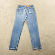 F- HOM LOVE Orange Tab Levi's 550 Reworked Custom Jeans