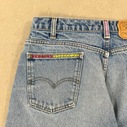 F- HOM LOVE Orange Tab Levi's 550 Reworked Custom Jeans