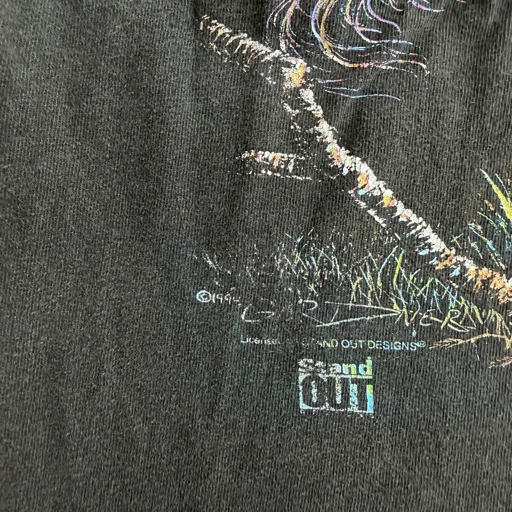 J- Vintage '94 Stand Out Design First Nation Person & Horse Graphic Made In USA Single Stitch Tee - XL