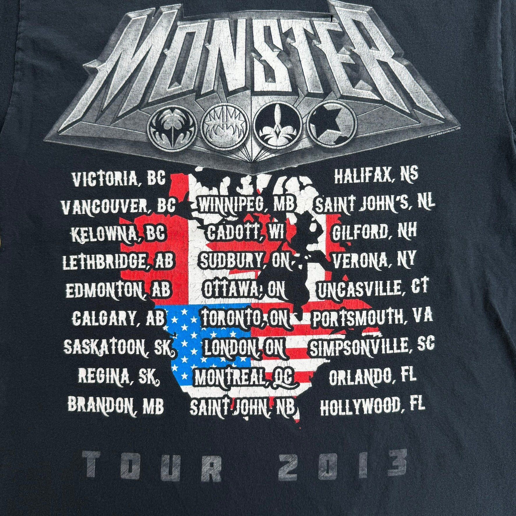 J- '13 Kiss Monster US & Canada Tour Graphic Tee - L