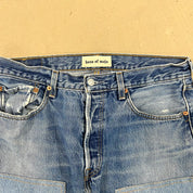 F- HOM Double Knees Levi's 501 Reworked Custom Jeans