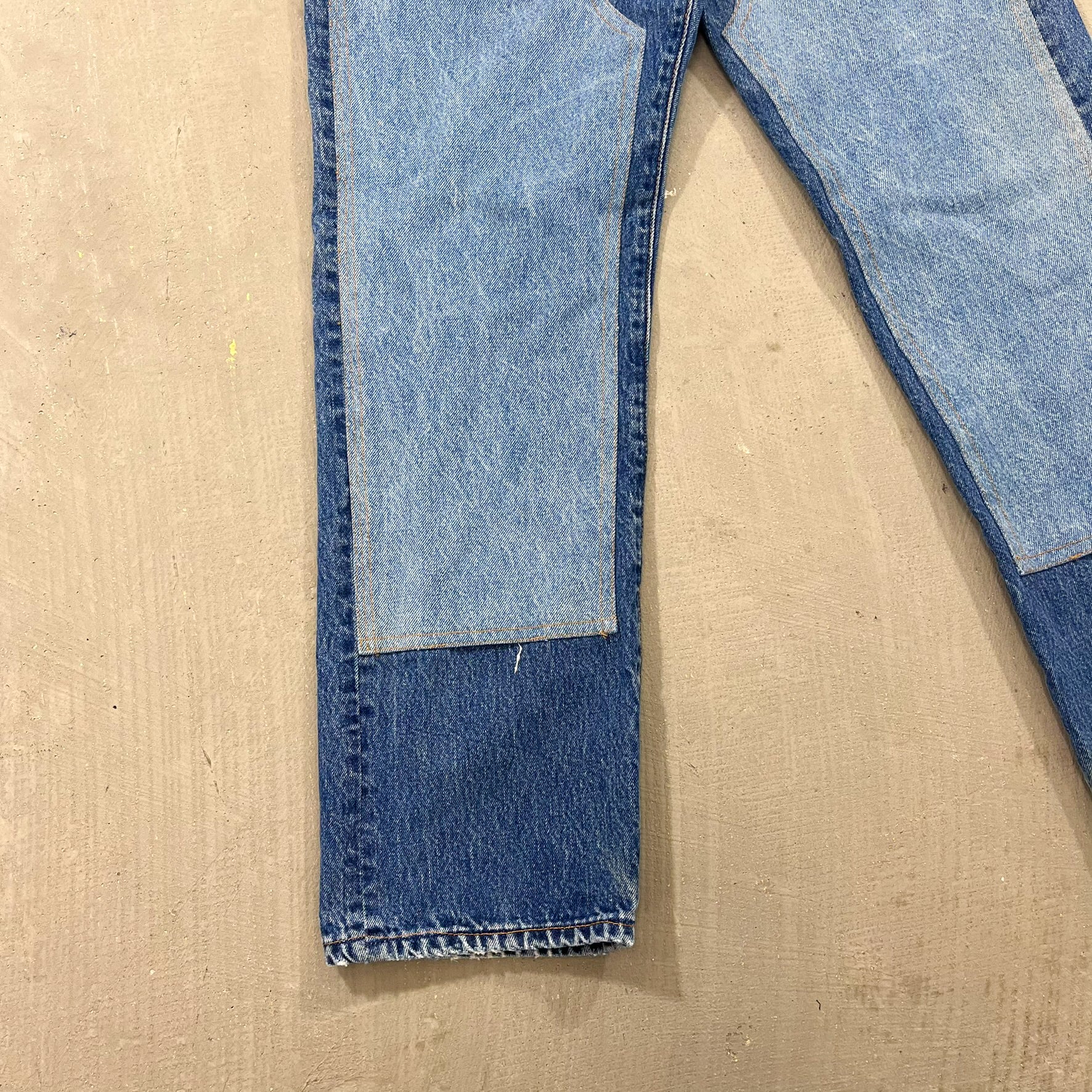 F- HOM Double Knees Levi's 501 Reworked Custom Jeans