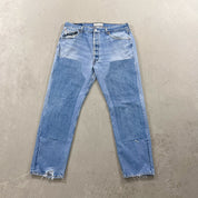 F- HOM Double Knees Levi's 501 Reworked Custom Jeans