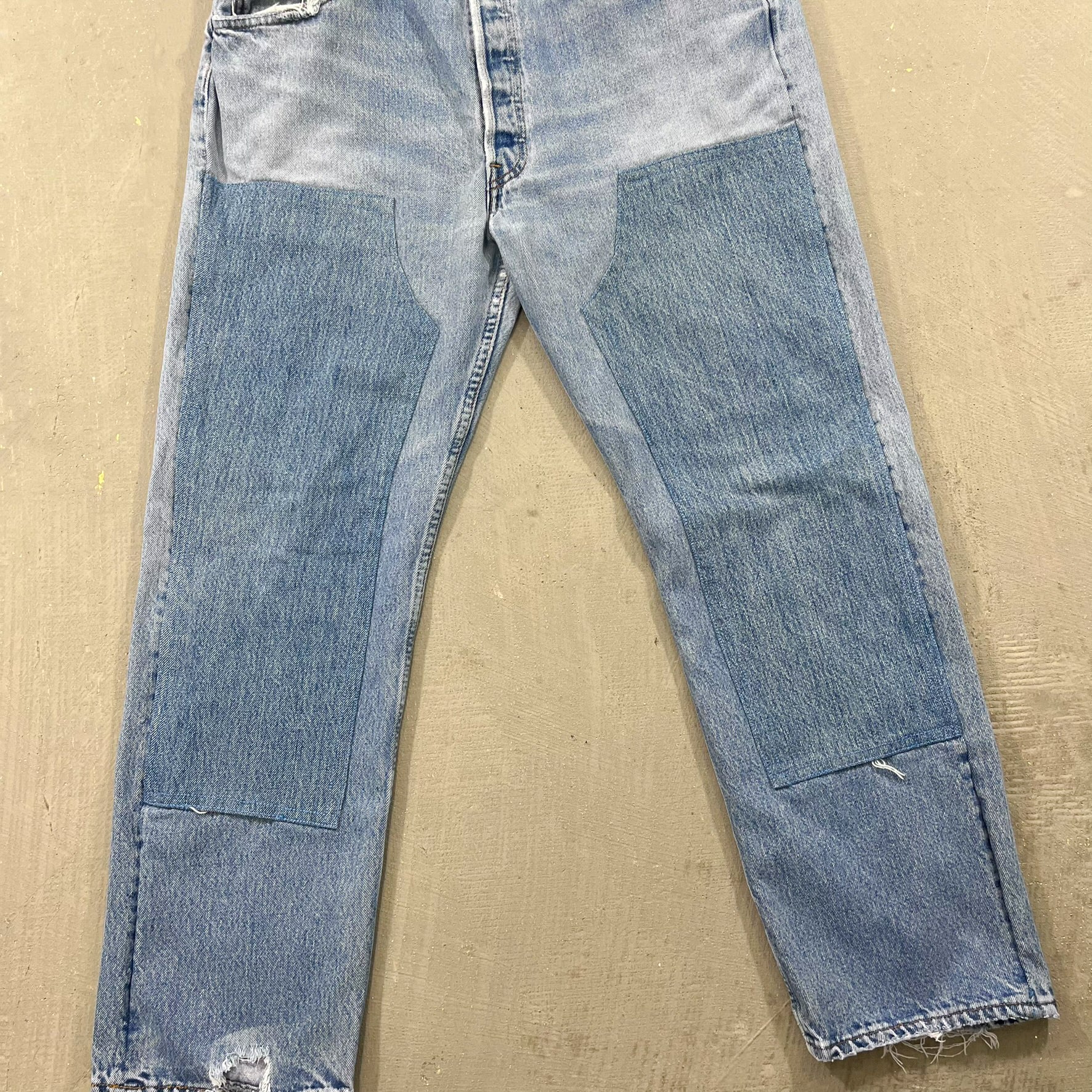 F- HOM Double Knees Levi's 501 Reworked Custom Jeans