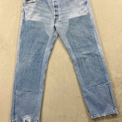 F- HOM Double Knees Levi's 501 Reworked Custom Jeans