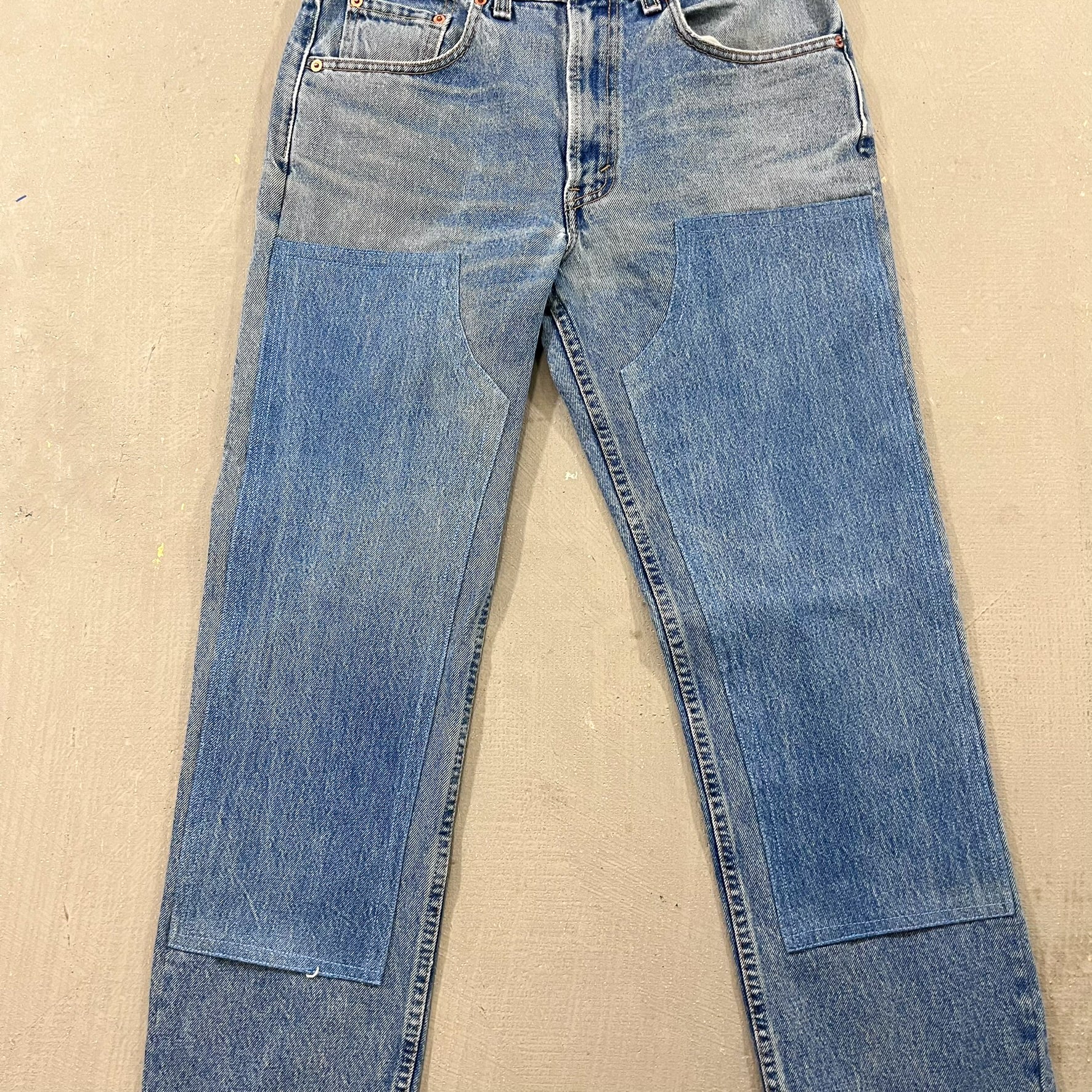 F- HOM Double Knees Levi's 501 Reworked Custom Jeans