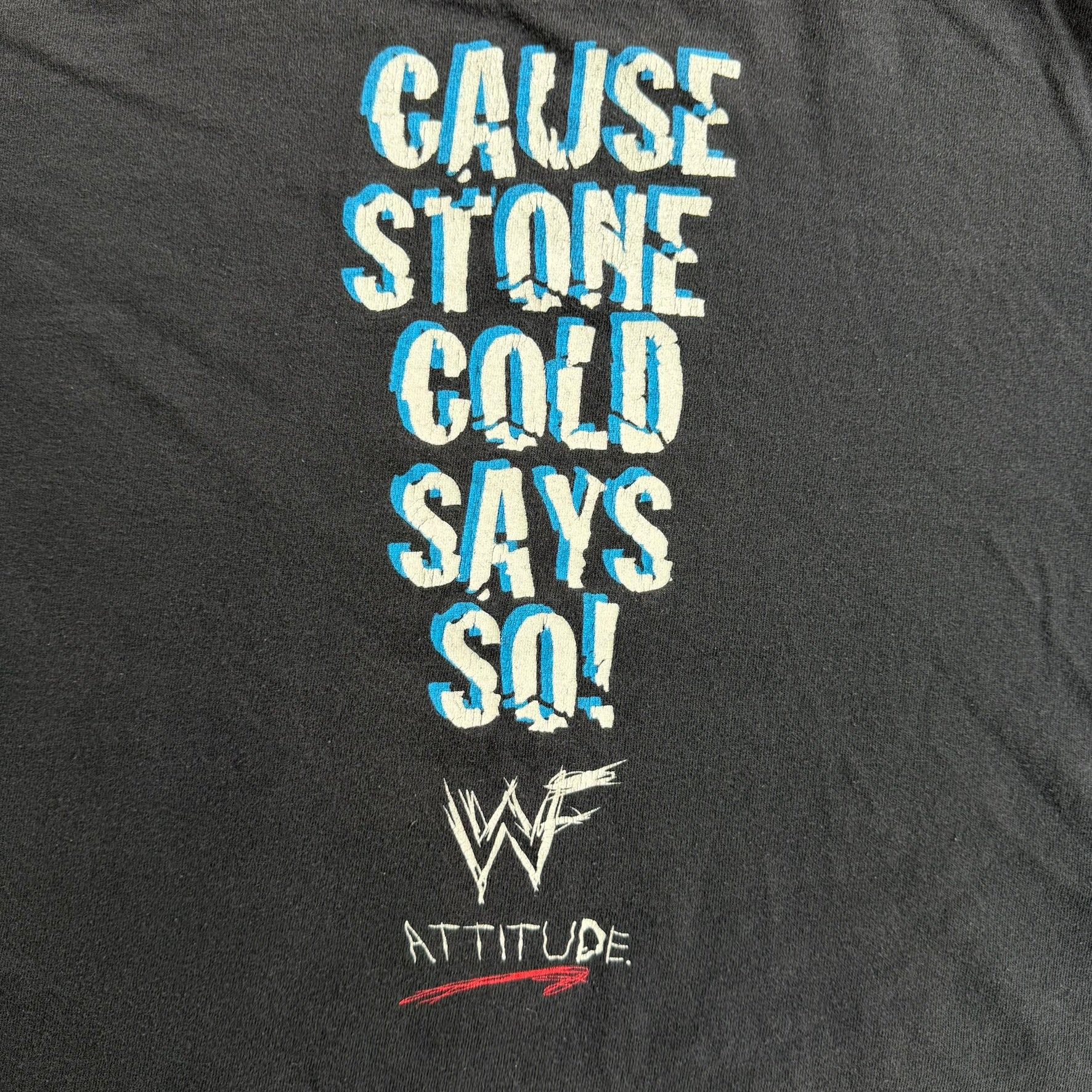 J- Vintage WWE Stone Cold Steve Austin Bottom Line Graphic Tee - L