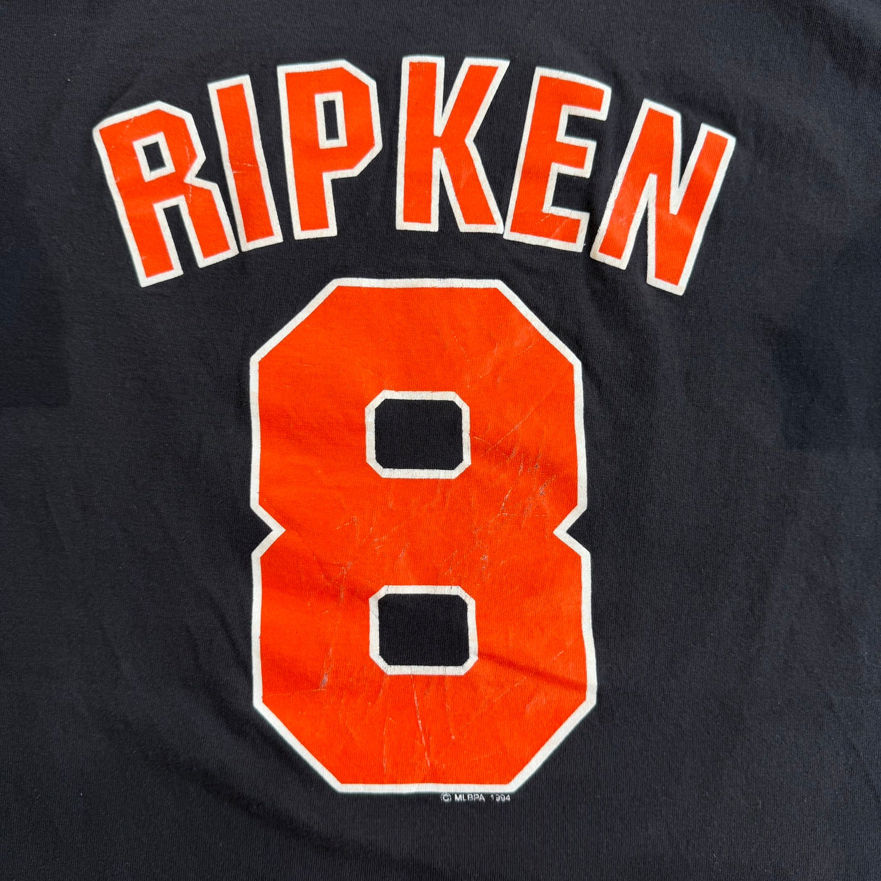 J- Vintage '94 Baltimore Orioles Cal Ripken MLB Graphic Made In USA Single Stitch Tee - L