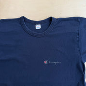 J- Vintage 80s Champion Text & Logo Graphic Made In USA Single Stitch Tee - L