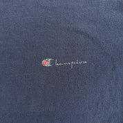 J- Vintage 80s Champion Text & Logo Graphic Made In USA Single Stitch Tee - L