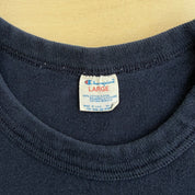 J- Vintage 80s Champion Text & Logo Graphic Made In USA Single Stitch Tee - L