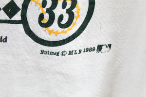 Z- Vintage 1989 Oakland Ace Canseco MLB Nutmeg Single Stitch Tee