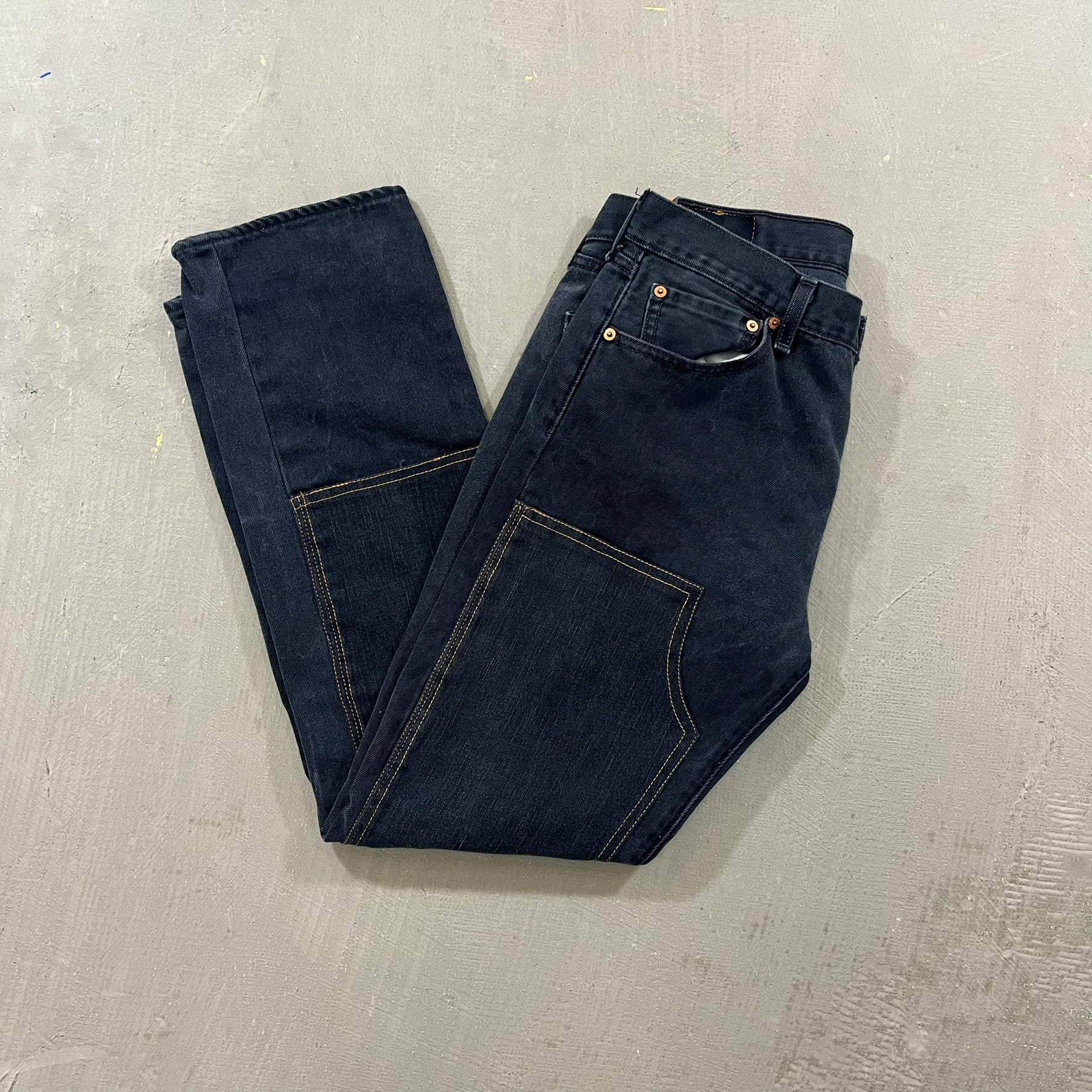 F- HOM Double Knees Levi's 501 Reworked Custom Jeans