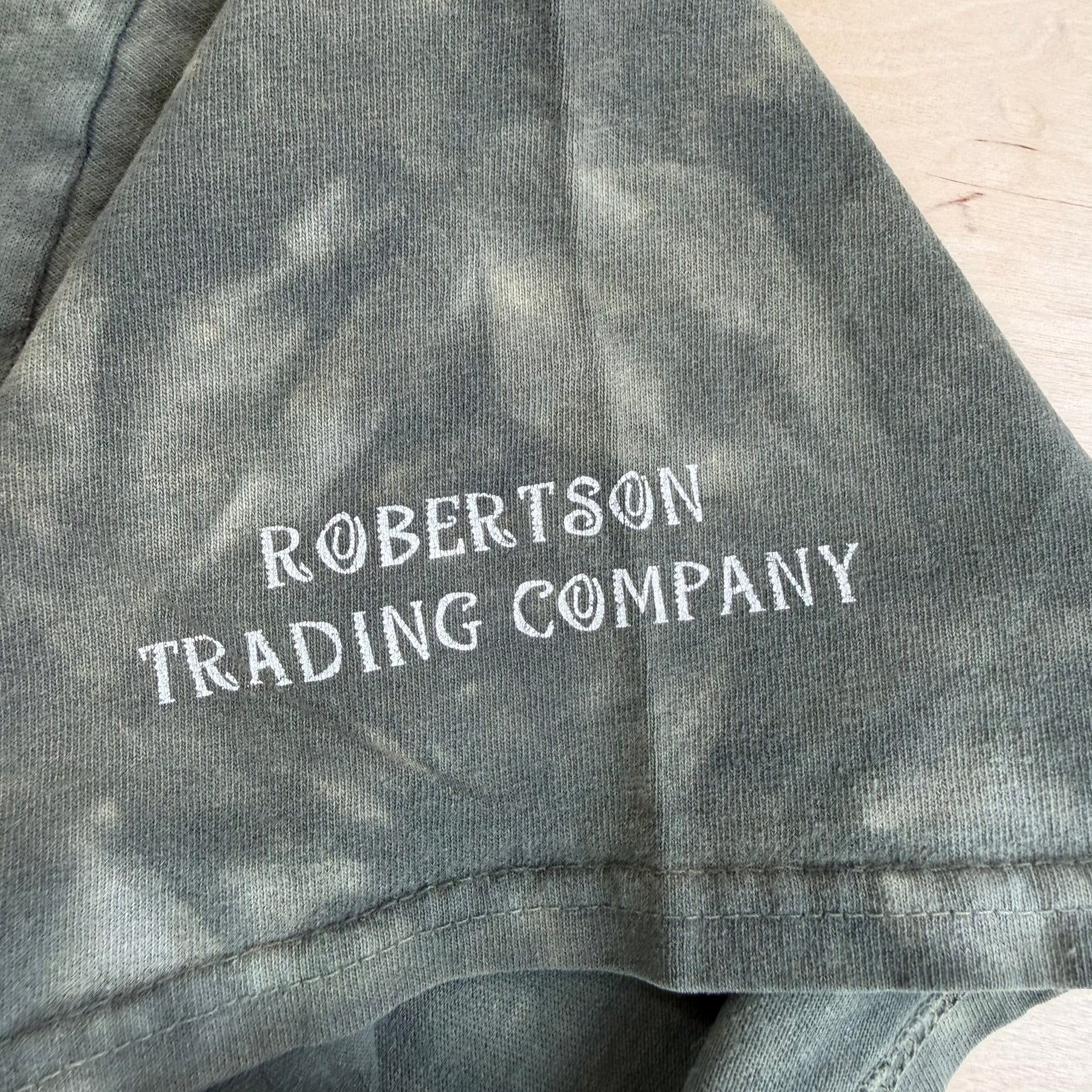 J- Vintage '96 The Mountain Robertson Trading Company Graphic Green Acid Wash Tee - 2XL