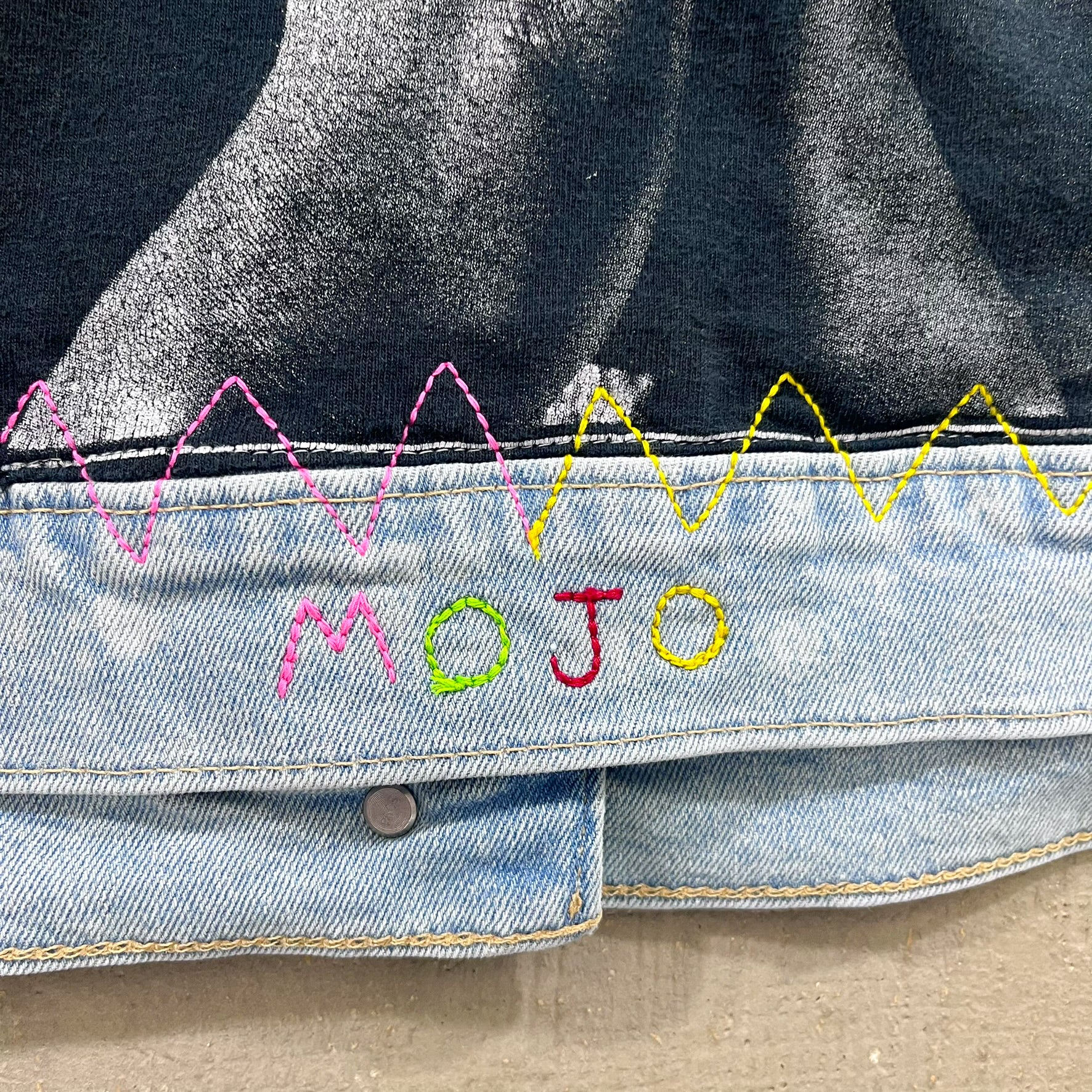F- HOM Tupac Levi's Bandana Pattern Reworked Custom Denim Jackets