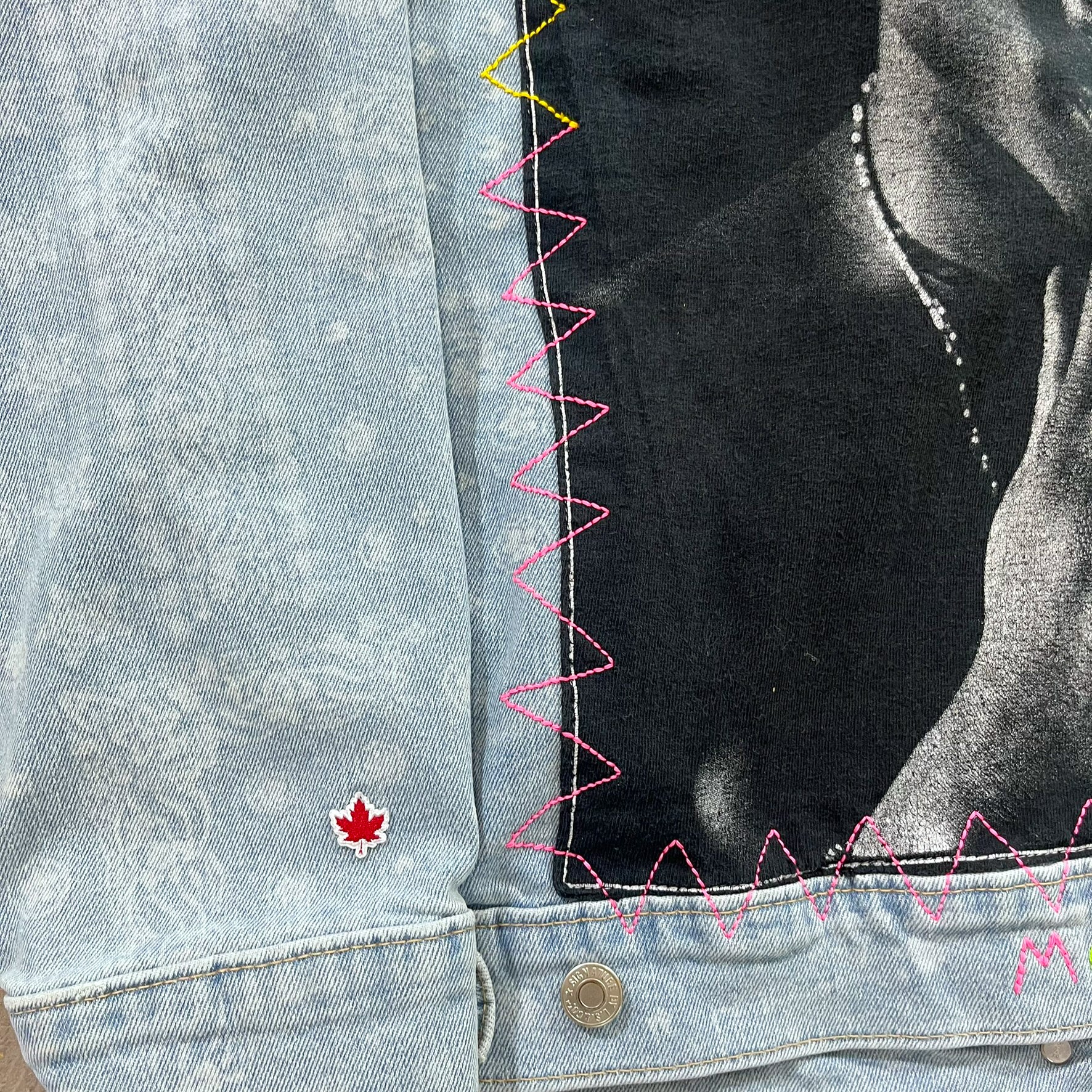 F- HOM Tupac Levi's Bandana Pattern Reworked Custom Denim Jackets