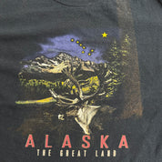 J- Vintage Alaska The Great Land Elk & Mountain Graphic Tee - L