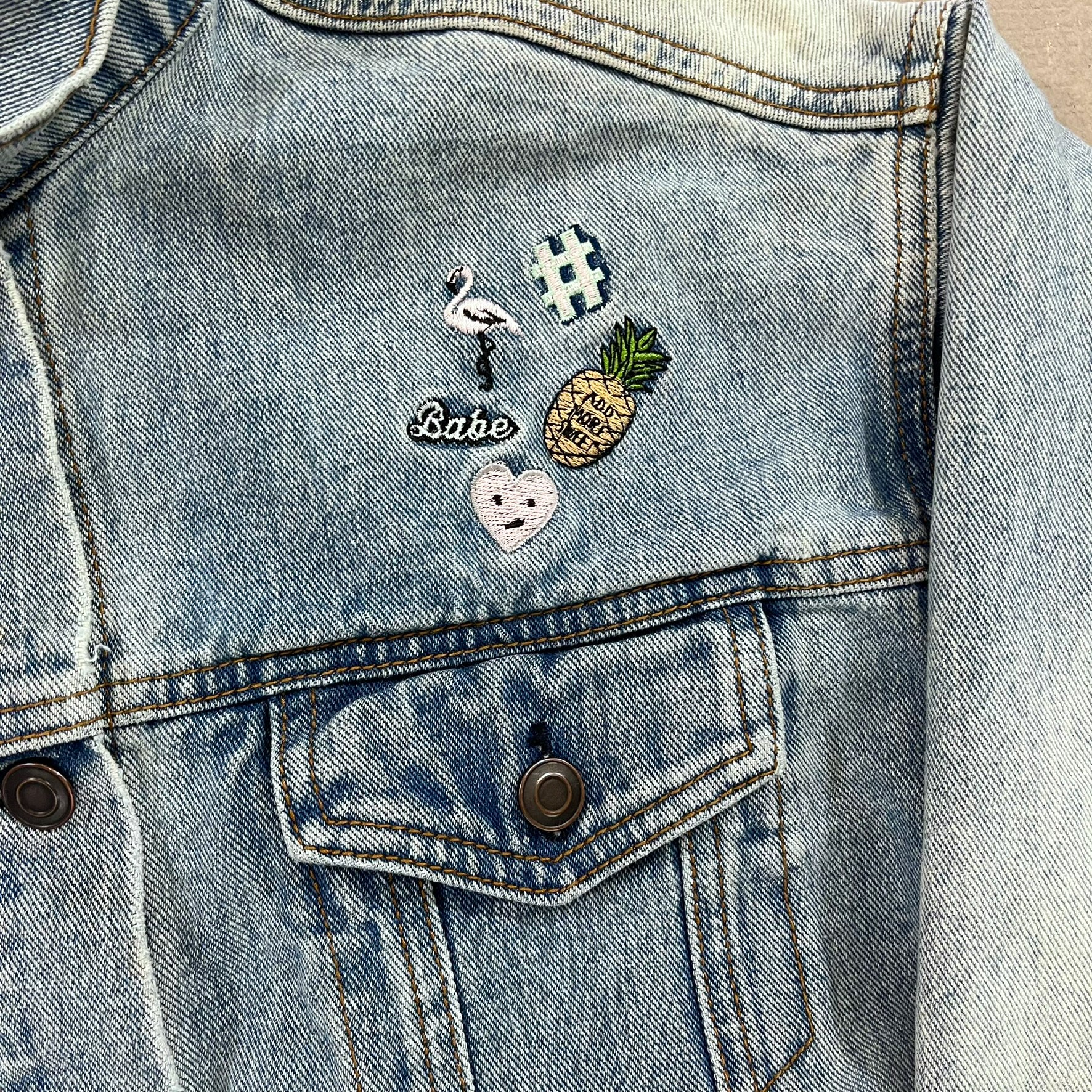 F- HOM Nirvana Picture & Text Reworked Custom Denim Jackets