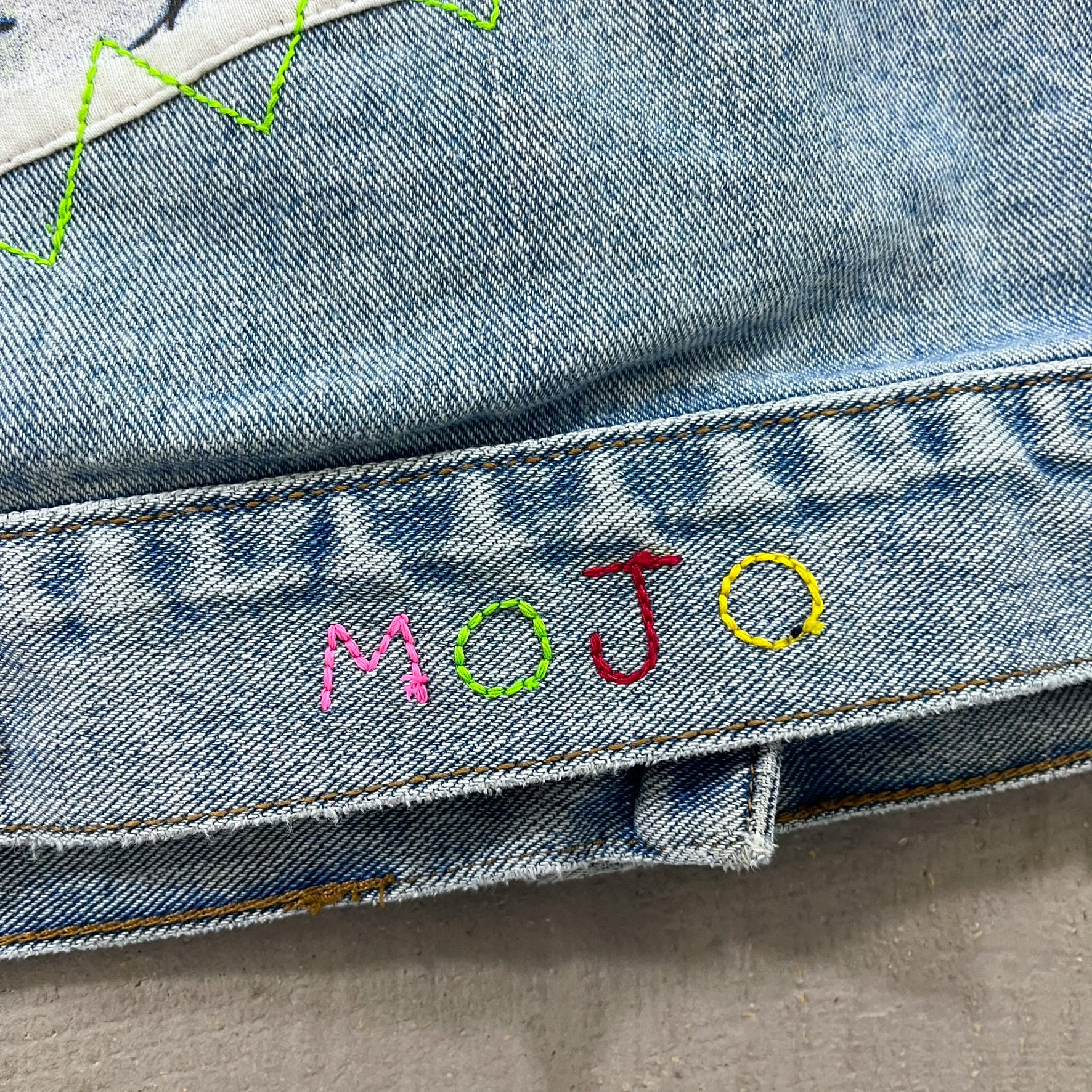 F- HOM Nirvana Picture & Text Reworked Custom Denim Jackets