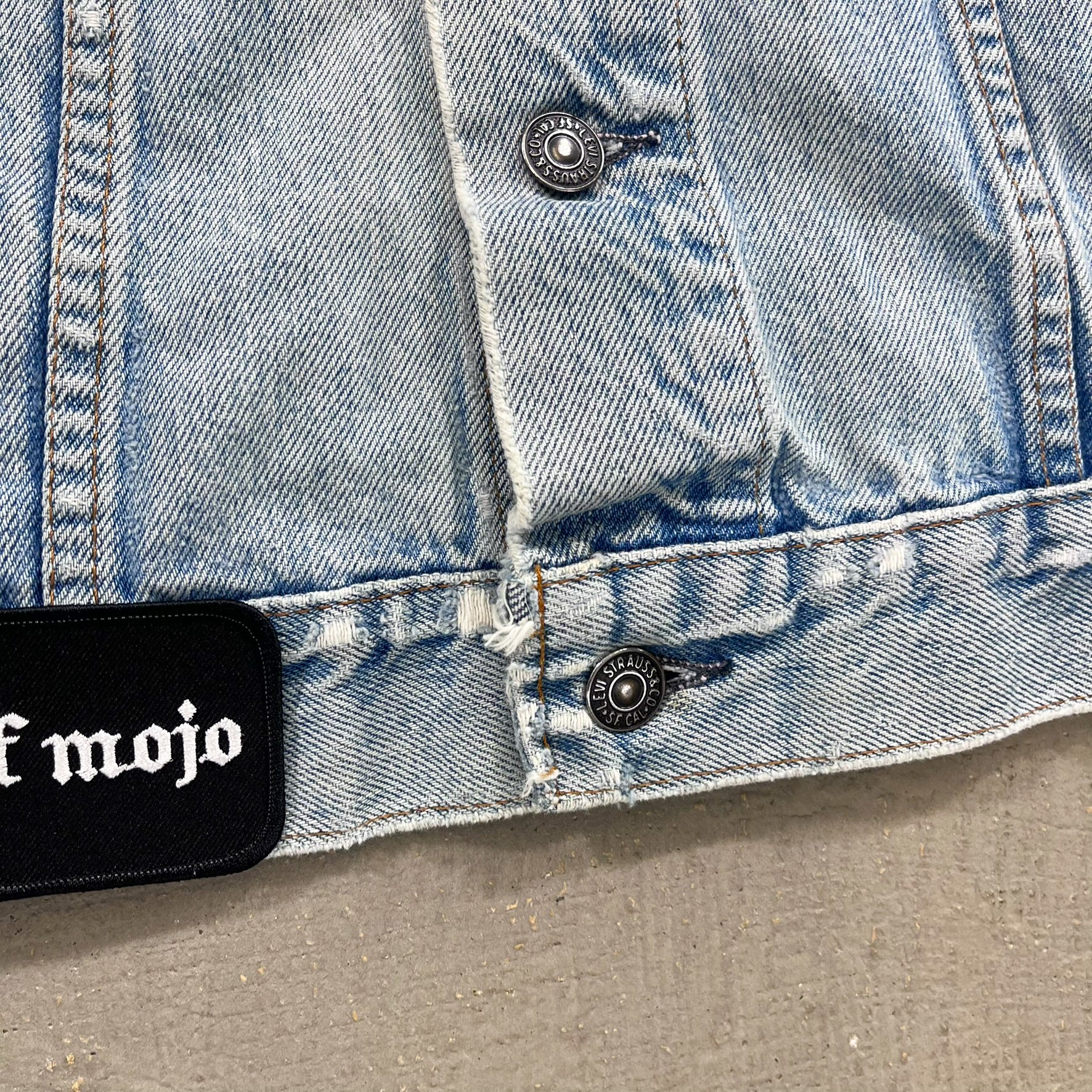 F- HOM AC/DC Levi's Reworked Custom Denim Vest