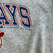 J- Vintage '92 Toronto Blue Jays Logo & Text Made In Canada Hoodie - XL