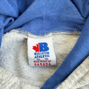 J- Vintage '92 Toronto Blue Jays Logo & Text Made In Canada Hoodie - XL
