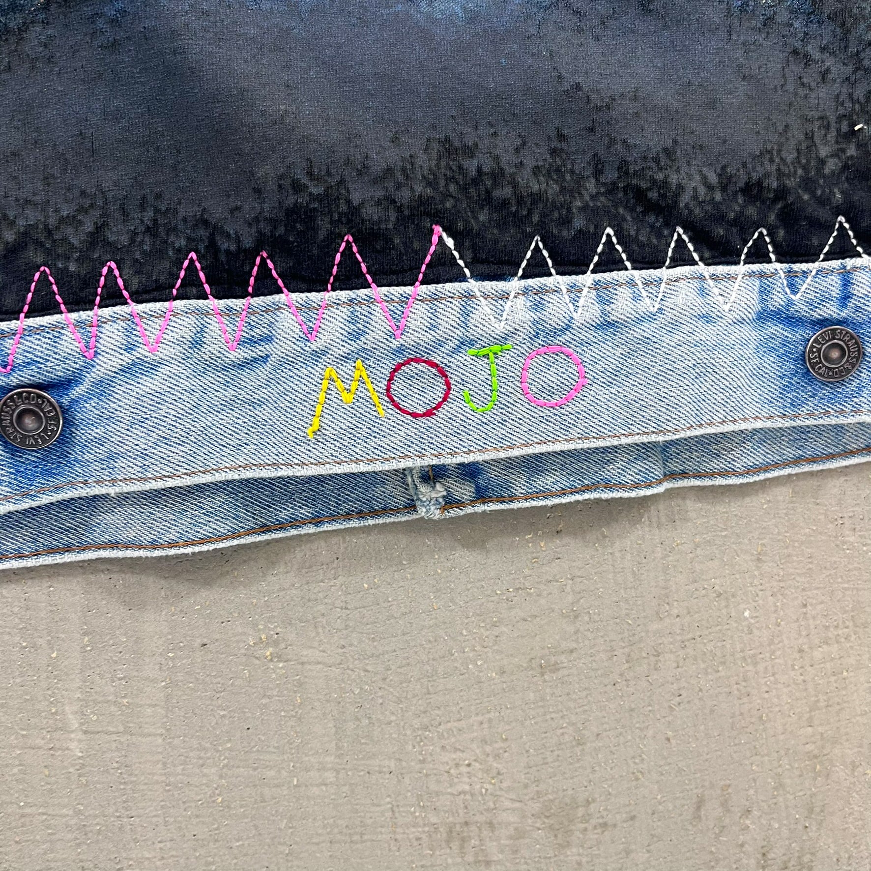 F- HOM AC/DC Levi's Reworked Custom Denim Vest