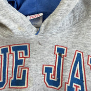 J- Vintage '92 Toronto Blue Jays Logo & Text Made In Canada Hoodie - XL