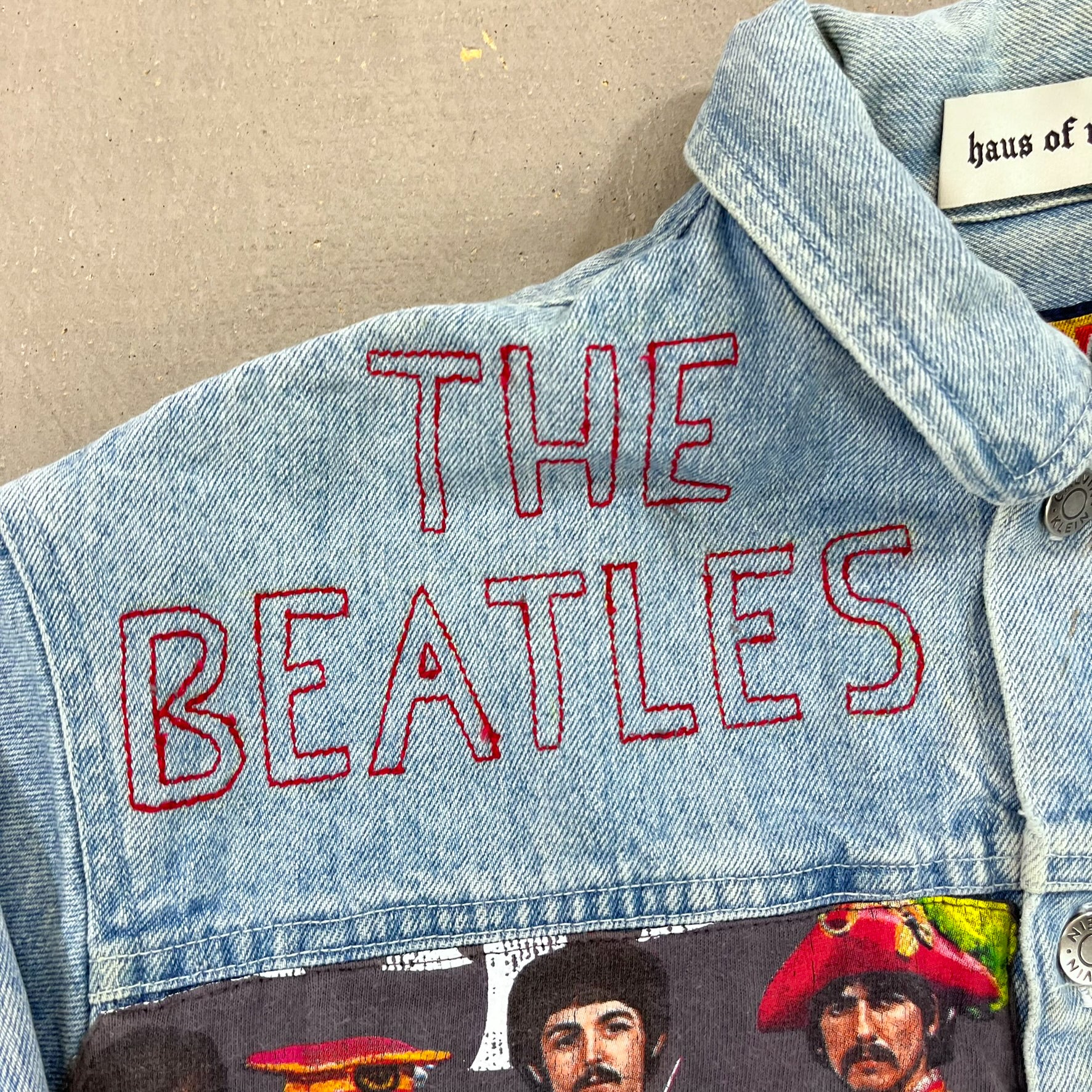 F- HOM Beatles Calvin Klein Reworked Custom Denim Jackets