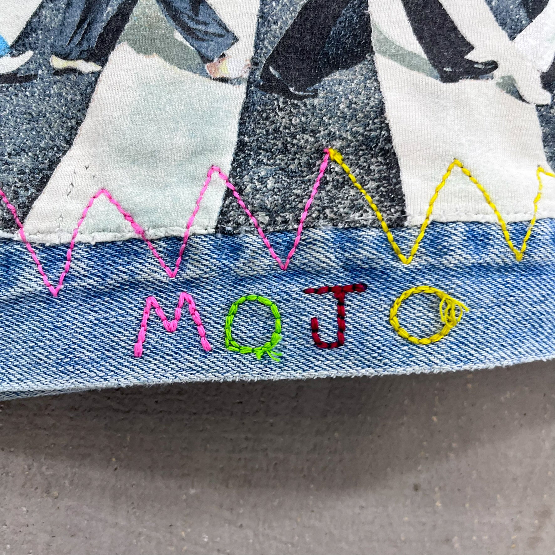 F- HOM Beatles Calvin Klein Reworked Custom Denim Jackets