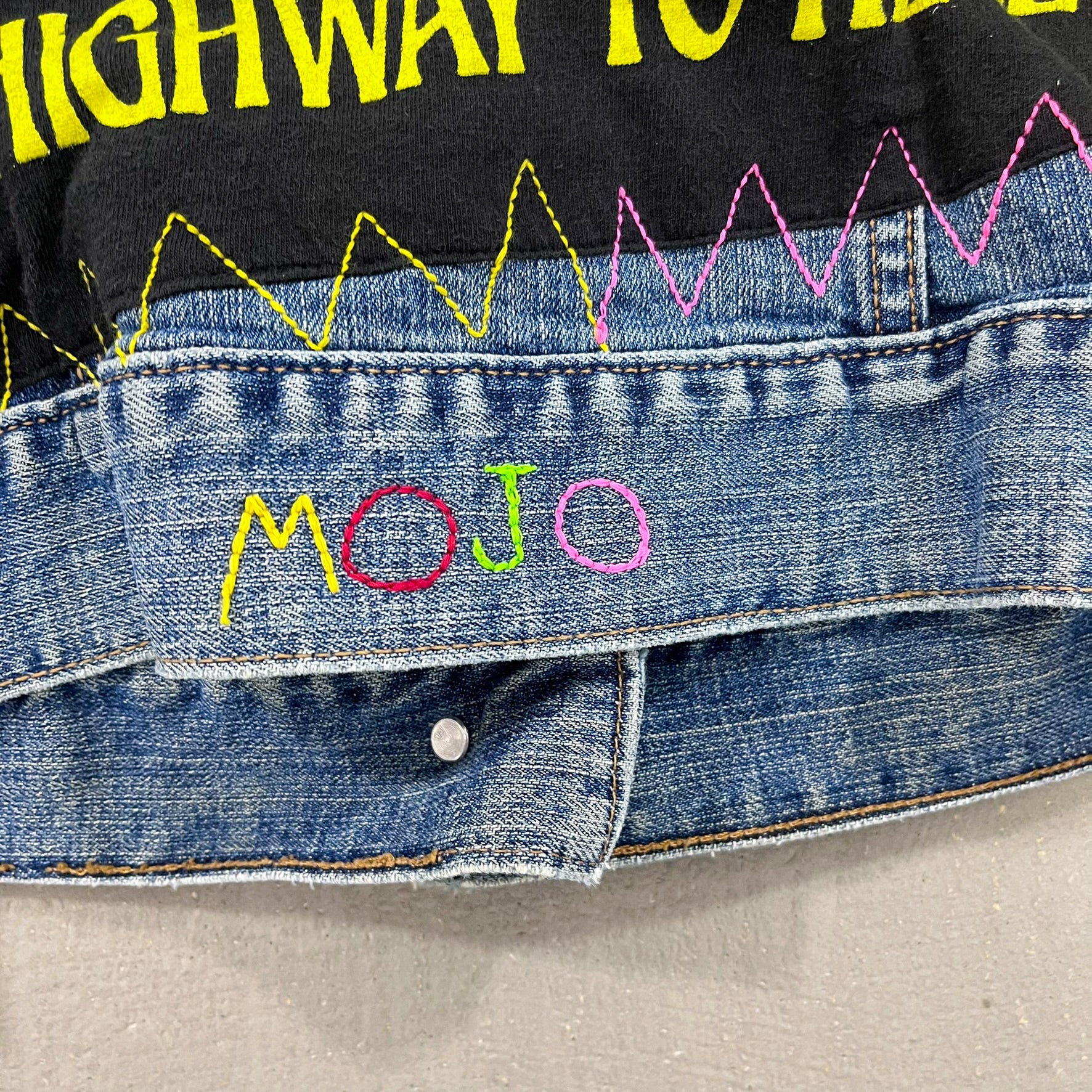 F- HOM AC/DC GAP Reworked Custom Denim Jackets