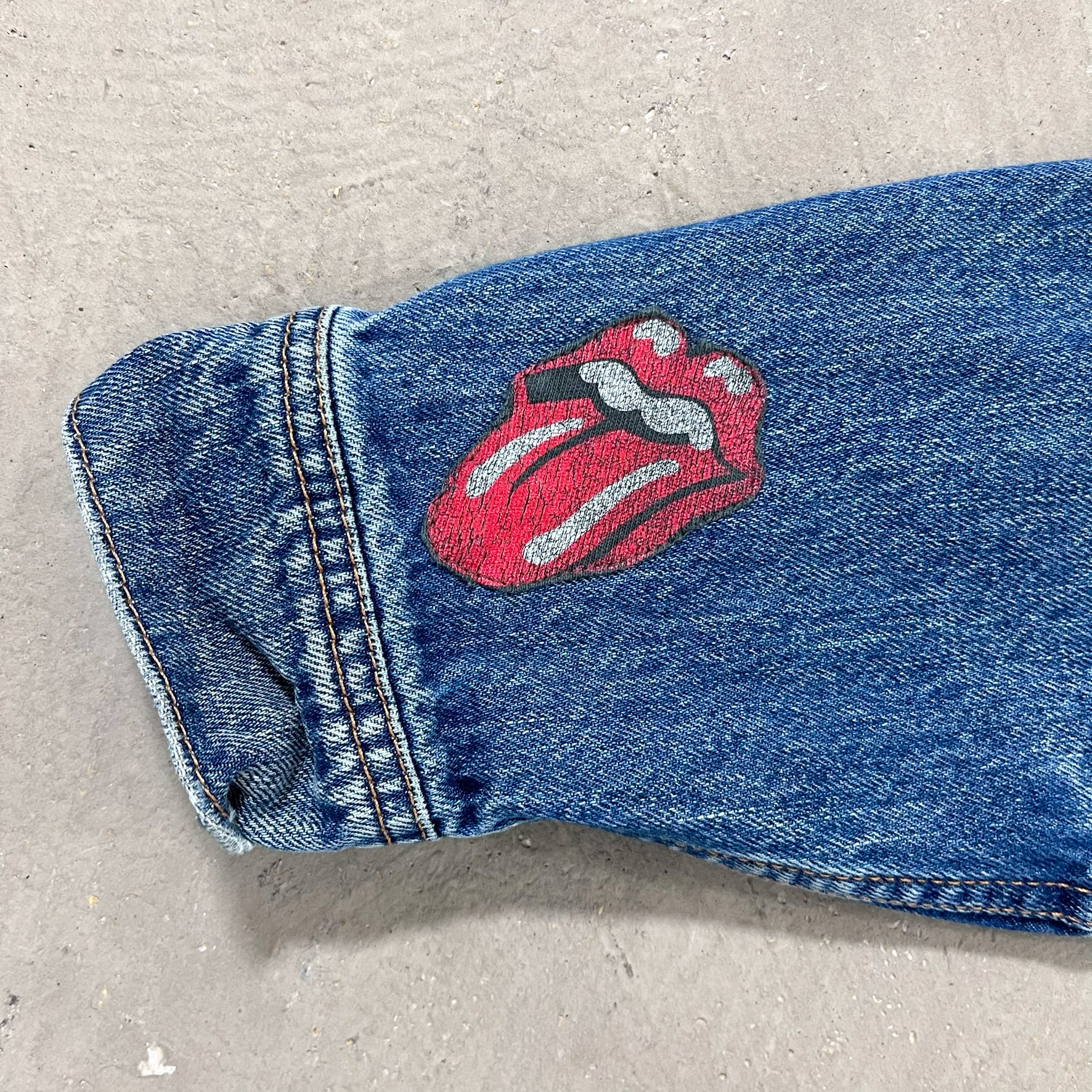 F- HOM Rolling Stones & Kiss Reworked Custom Denim Jackets