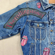 F- HOM Rolling Stones & Kiss Reworked Custom Denim Jackets