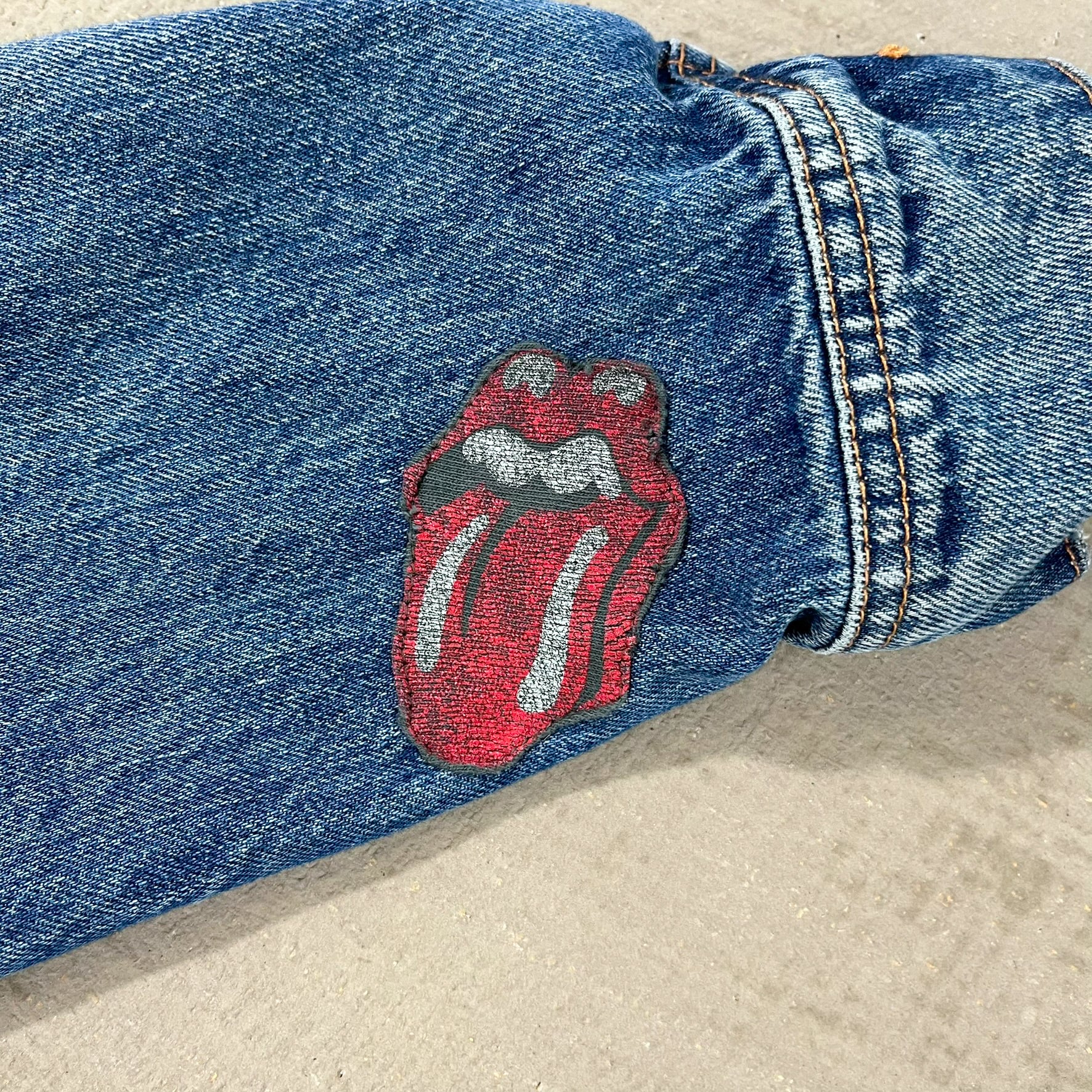F- HOM Rolling Stones & Kiss Reworked Custom Denim Jackets