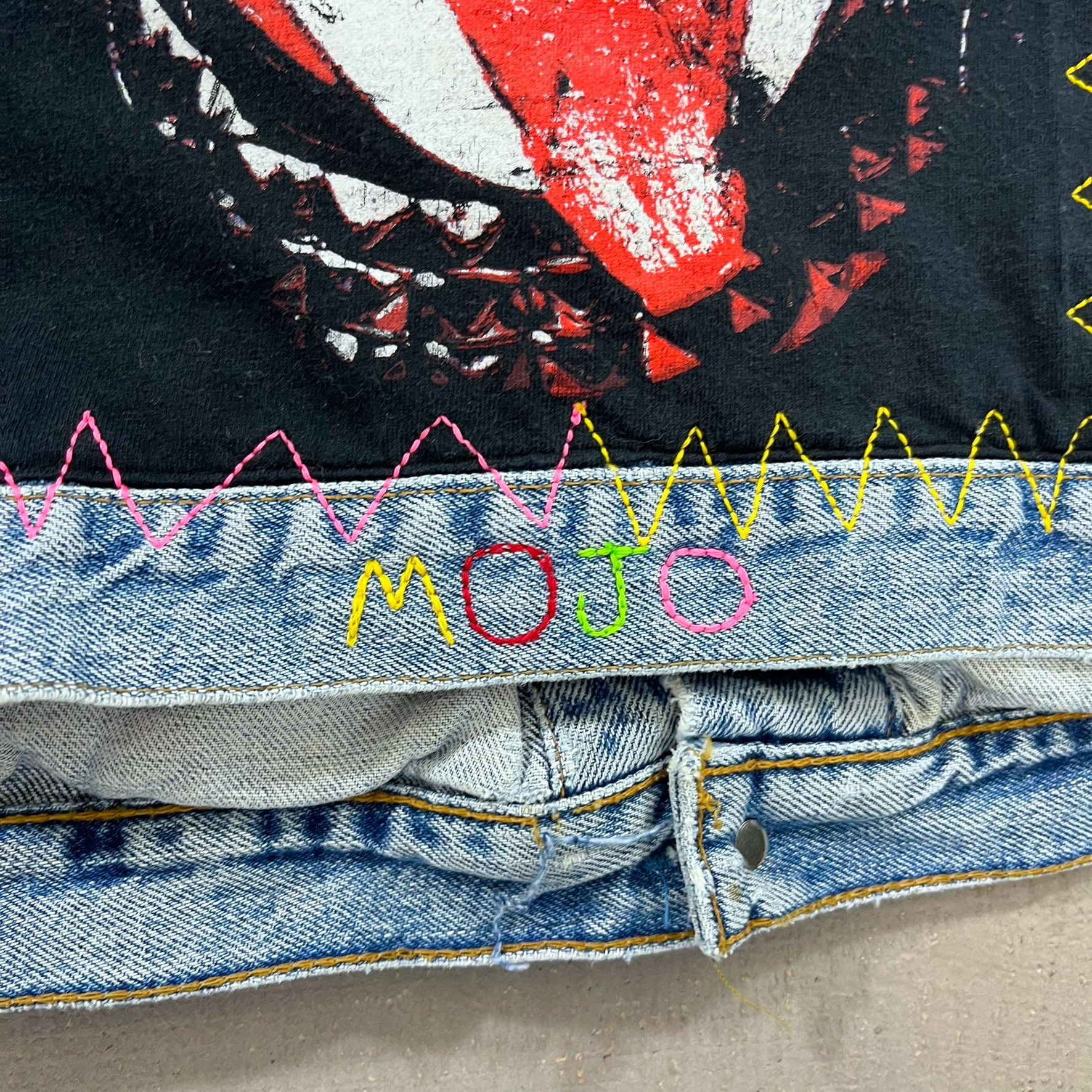 F- HOM Kiss Gene Simmons Reworked Custom Denim Jackets
