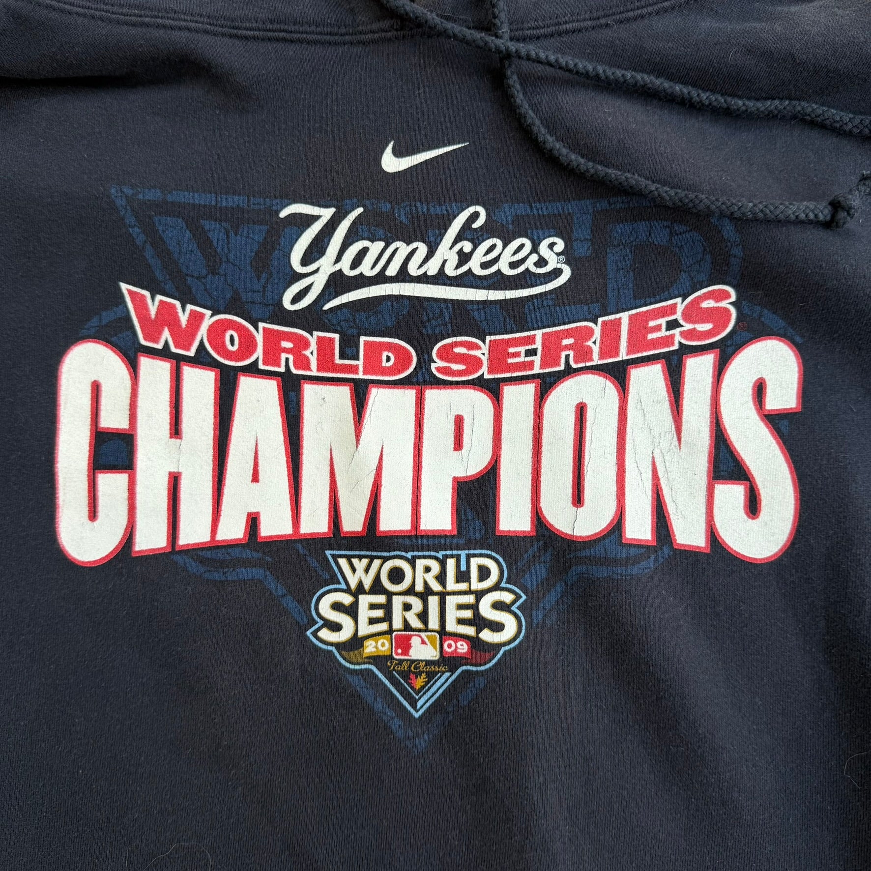 J- Vintage '09 Nike New York Yankees MLB World Series Champions Graphic Hoodie - XL