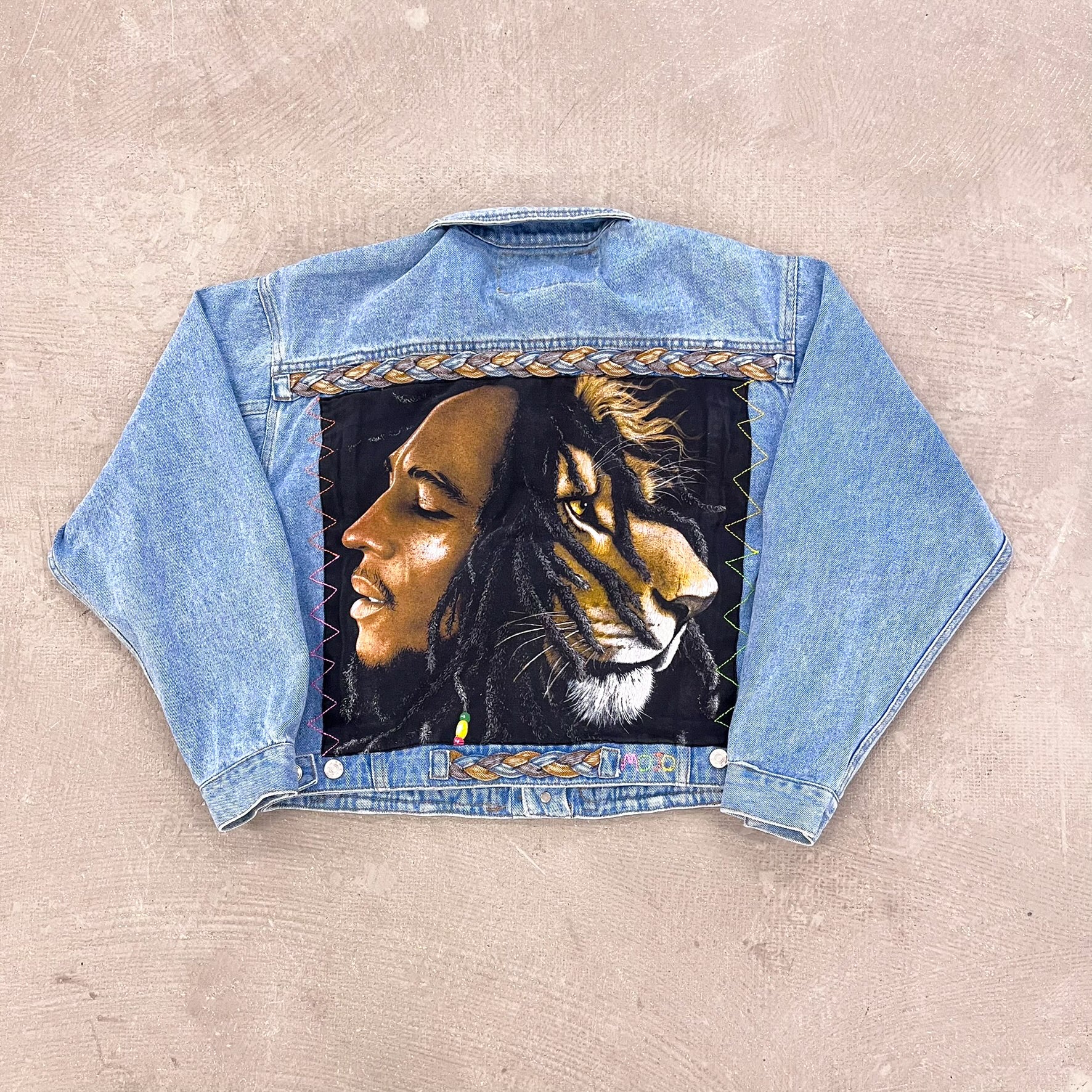 F- HOM Bob Marley Reworked Custom Denim Jackets