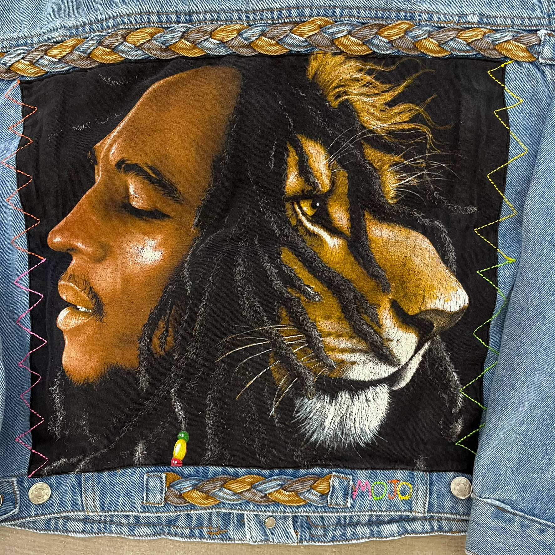 F- HOM Bob Marley Reworked Custom Denim Jackets