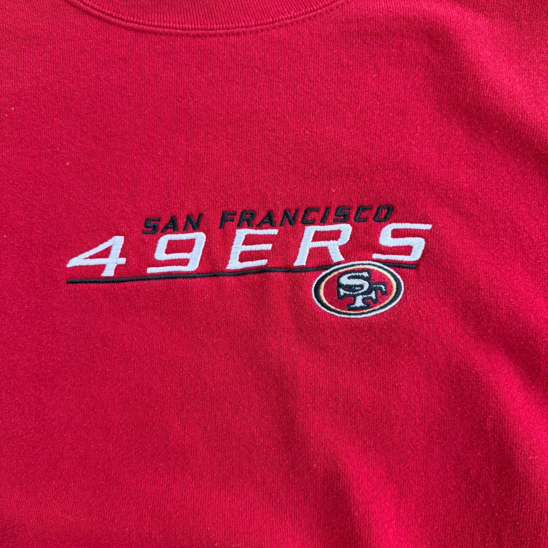J- Vintage San Francisco 49ers NFL Embroidered Logo Crewneck - M