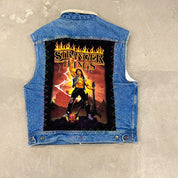 F- HOM Stranger Things Eddie Sherpa Mustang Storm Rider Reworked Custom Denim Vest
