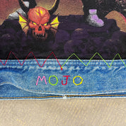 F- HOM Stranger Things Eddie Sherpa Mustang Storm Rider Reworked Custom Denim Vest