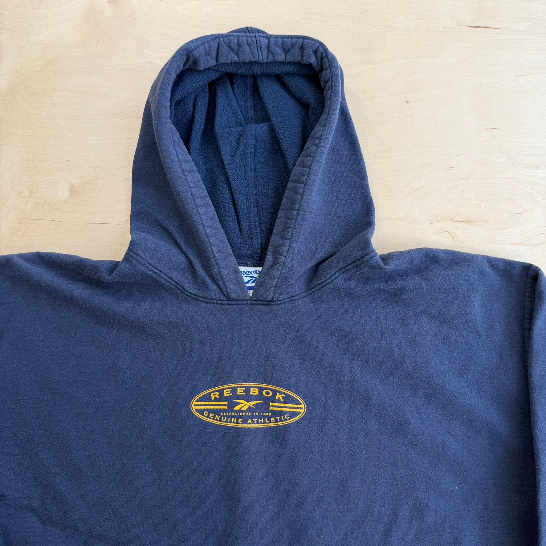 J- Vintage Reebok Genuine Athletic Logo Hoodie - L