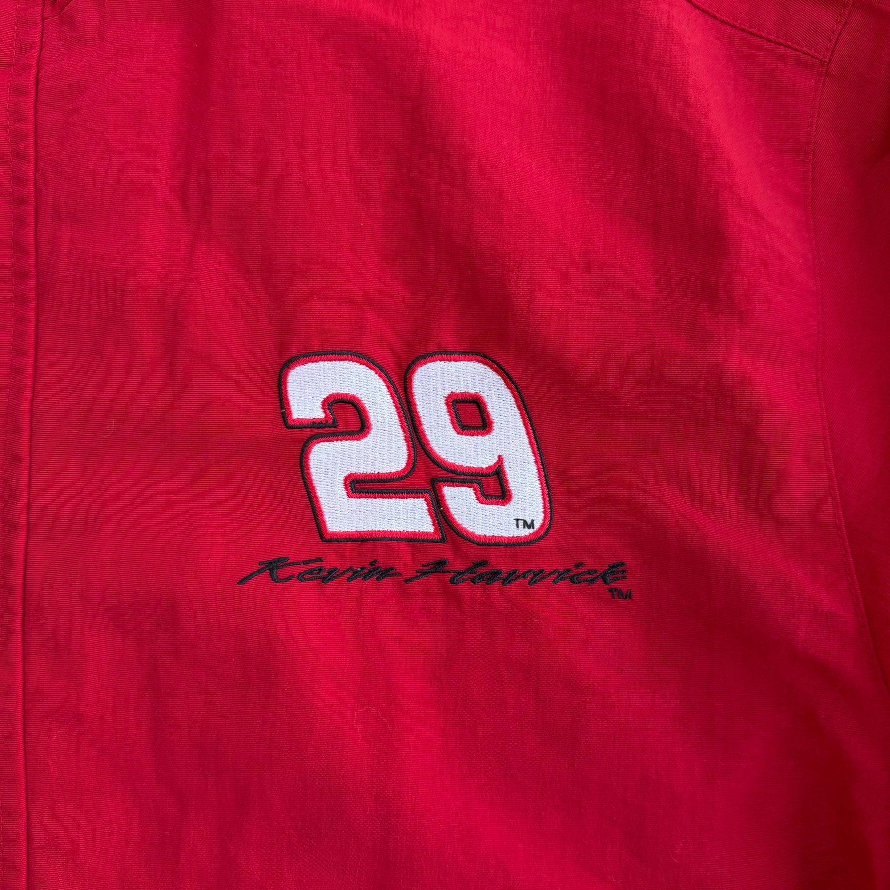 J- Vintage Nascar Kevin Harvick Embroidered Graphic Lightweight Zip Up Jacket - L
