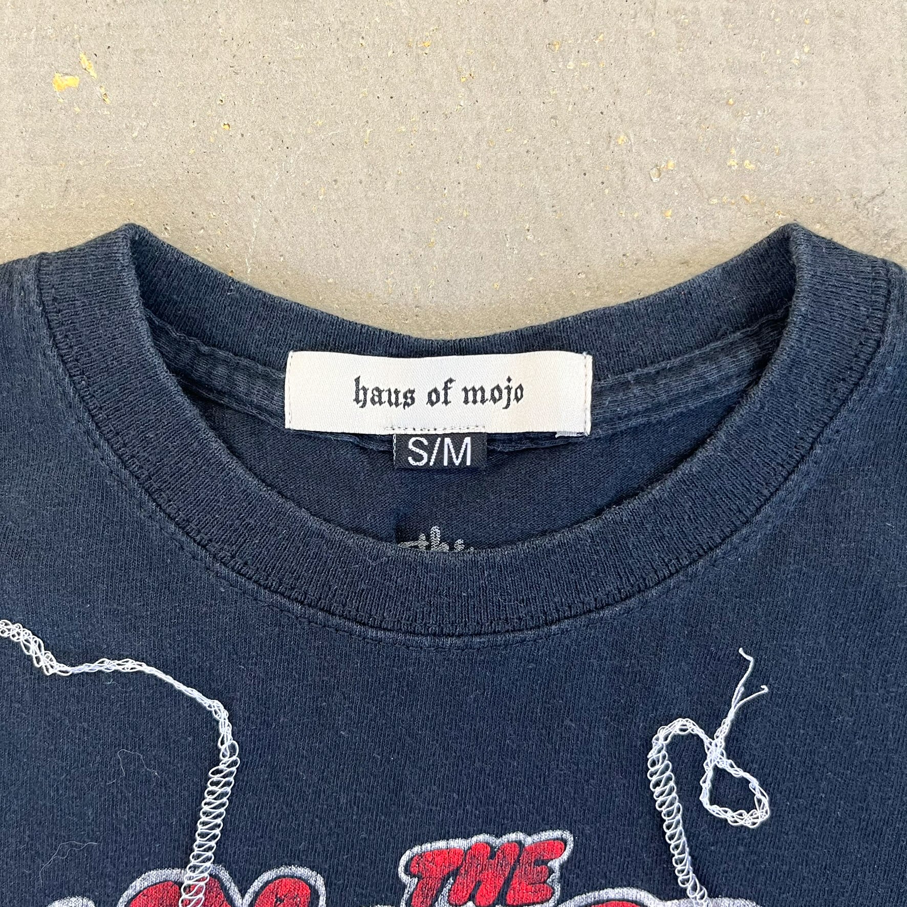 F- HOM Rolling Stones Logo Reworked Dbl Stitch Crop Top