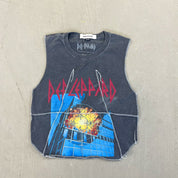 F- HOM Def Leppard Reworked Dbl Stitch Crop Top