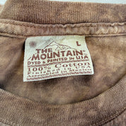J- Vintage '04 The Mountain Deers Graphic Orange Acid Wash Tee - L